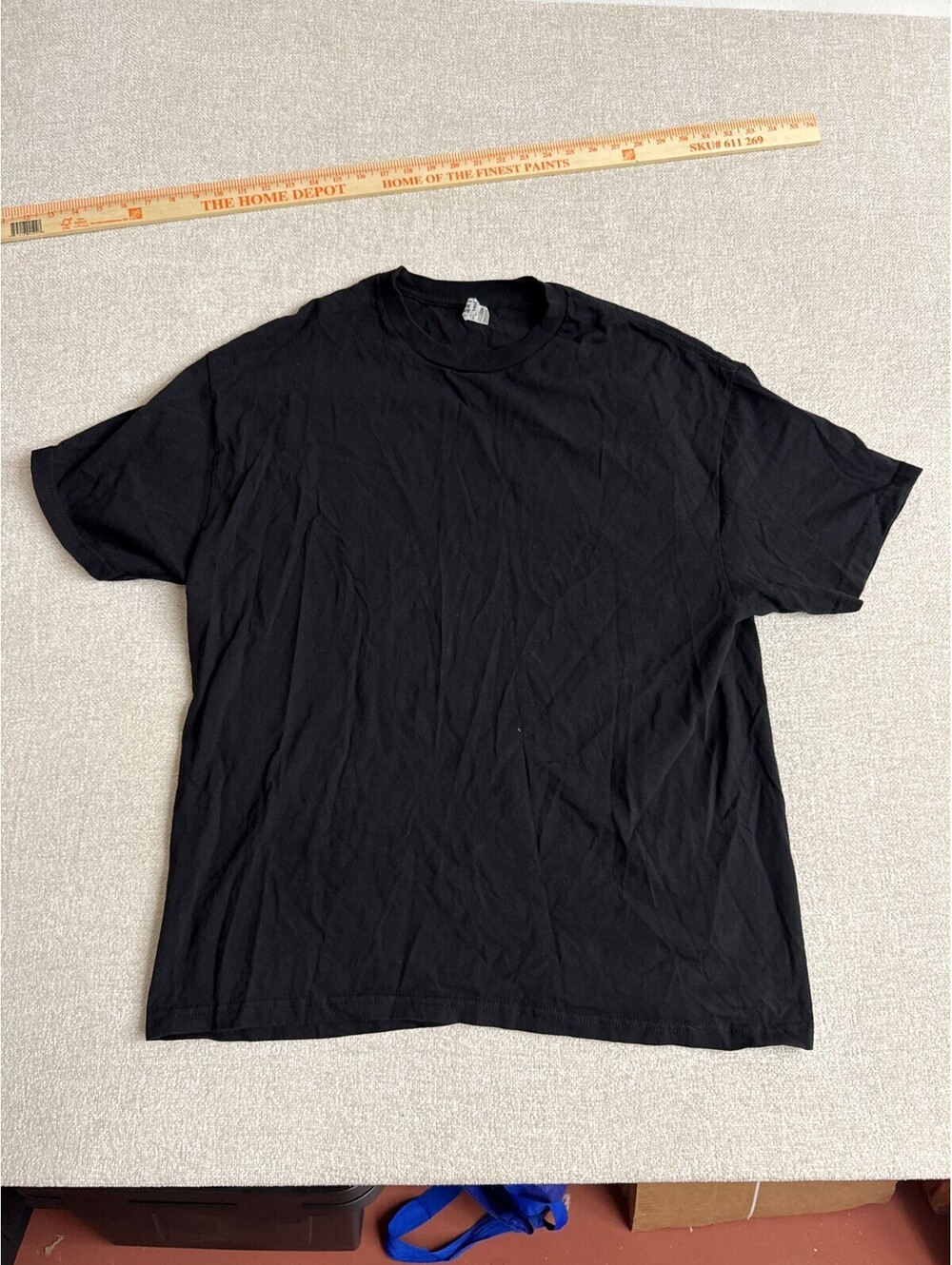 American Apparel 1301 Heavyweight Cotton Black T-Shirt Mens Size L Large Blank
